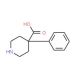 4-Phenyl-4-piperidine carboxylic acid hydrochloride (CAS 3627-45-0) - chemical structure image