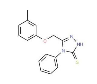 4-Phenyl-5-m-tolyloxymethyl-4H-[1,2,4]triazole-3-thiol - chemical structure image