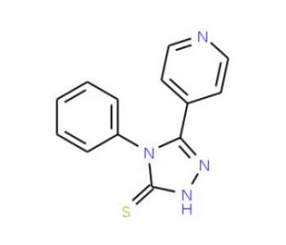 4-Phenyl-5-pyridin-4-yl-4H-[1,2,4]triazole-3-thiol (CAS 16629-40-6) - chemical structure image