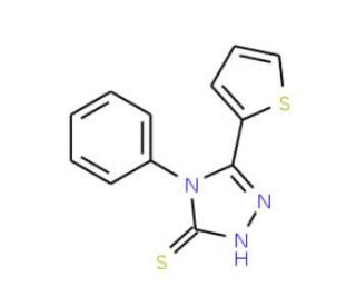 4-Phenyl-5-thien-2-yl-4H-1,2,4-triazole-3-thiol (CAS 57600-04-1) - chemical structure image