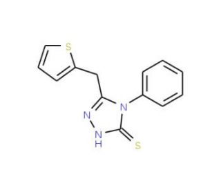 4-phenyl-5-(thien-2-ylmethyl)-4H-1,2,4-triazole-3-thiol - chemical structure image