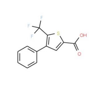 4-Phenyl-5-(trifluoromethyl)thiophene-2-carboxylic acid (CAS 208108-76-3) - chemical structure image