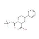 4-Phenyl-piperidine-1,2-dicarboxylic acid 1-tert-butyl ester (CAS 261777-31-5) - chemical structure image