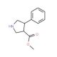 4-Phenylpyrrolidine-3-methylcarboxylate (CAS 156469-70-4) - chemical structure image