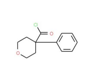 4-Phenyltetrahydro-2H-pyran-4-carbonyl chloride (CAS 100119-45-7) - chemical structure image