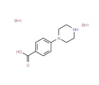 4-Piperazin-1-yl-benzoic acid dihydrobromide (CAS 1049729-37-4) - chemical structure image