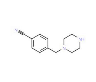 4-(piperazin-1-ylmethyl)benzonitrile (CAS 89292-70-6) - chemical structure image