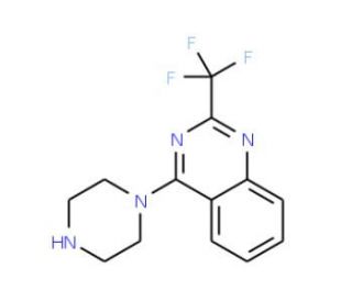 4-Piperazino-2-(trifluoromethyl)quinazoline - chemical structure image