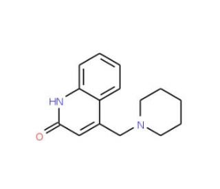 4-Piperidin-1-ylmethyl-1H-quinolin-2-one (CAS 13629-28-2) - chemical structure image