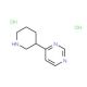 4-Piperidin-3-yl-pyrimidine dihydrochloride - chemical structure image