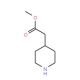 4-Piperidine acetic acid methyl ester (CAS 168986-49-0) - chemical structure image
