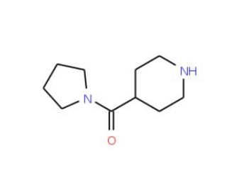 [4-Piperidinyl(1-pyrrolidinyl)methanone] (CAS 35090-95-0) - chemical structure image