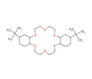 4&prime;,4"(5")-Di-tert-butyldicyclohexano-18-crown-6 (CAS 223719-29-7) - chemical structure image