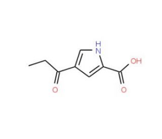 4-Propanoyl-1H-pyrrole-2-carboxylic acid (CAS 111468-94-1) - chemical structure image