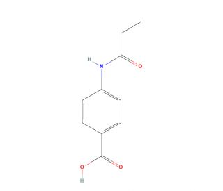4-(propionylamino)benzoic acid (CAS 19313-85-0) - chemical structure image