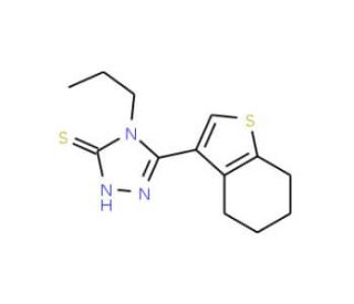 4-Propyl-5-(4,5,6,7-tetrahydro-1-benzothien-3-yl)-4H-1,2,4-triazole-3-thiol - chemical structure image