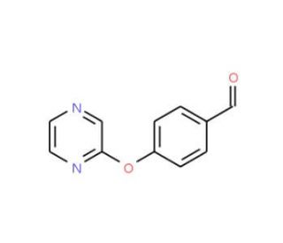 4-(Pyrazin-2-yloxy)benzaldehyde (CAS 866156-93-6) - chemical structure image