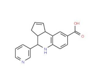 4-Pyridin-3-yl-3a,4,5,9b-tetrahydro-3H-cyclopenta[c]quinoline-8-carboxylic acid - chemical structure image