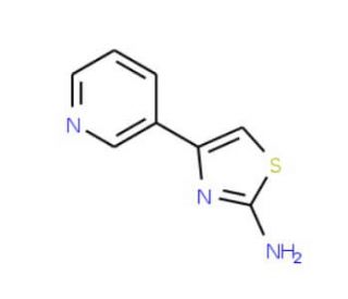 4-Pyridin-3-yl-thiazol-2-ylamine (CAS 30235-27-9) - chemical structure image