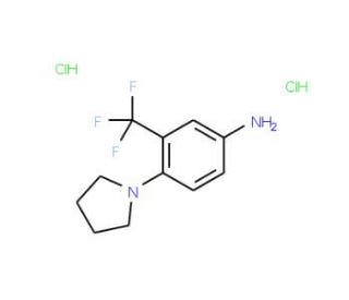 4-Pyrrolidin-1-yl-3-trifluoromethyl-phenylaminedihydrochloride - chemical structure image