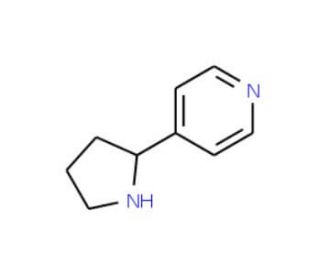 (&plusmn;)-4-(Pyrrolidin-2-yl)pyridine (CAS 128562-25-4) - chemical structure image