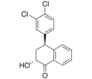4-(S)-1-Des(methylamine)-1-oxo-2-(R,S)-hydroxy Sertraline (CAS 124345-10-4) - chemical structure image