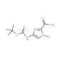 4-tert-Butoxycarbonylamino-1-methyl-1H-imidazole-2-carboxylic acid (CAS 128293-64-1) - chemical structure image