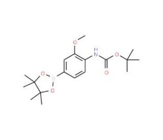 4-(tert-Butoxycarbonylamino)-3-methoxyphenylboronic acid, pinacol ester (CAS 262433-02-3) - chemical structure image