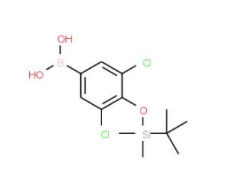 4-(tert-Butyldimethylsilyloxy)-3,5-dichlorophenylboronic acid (CAS 1150114-46-7) - chemical structure image