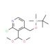4-((tert-Butyldimethylsilyloxy)methyl)-2-chloro-3-(dimethoxymethyl)pyridine - chemical structure image