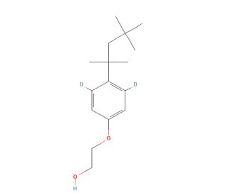 4-tert-Octylphenol-3,5-d2 monoethoxylate solution (CAS 1173022-57-5) - chemical structure image
