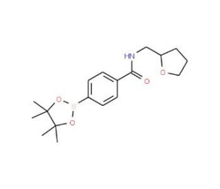 4-(Tetrahydrofurfurylaminocarbonyl)phenylboronic acid pinacol ester (CAS 1073355-09-5) - chemical structure image