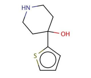 4-Thien-2-ylpiperidin-4-ol - chemical structure image