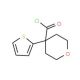 4-Thien-2-yltetrahydro-2H-pyran-4-carbonyl chloride (CAS 906352-92-9) - chemical structure image