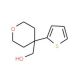 (4-Thien-2-yltetrahydropyran-4-yl)methanol (CAS 906352-94-1) - chemical structure image