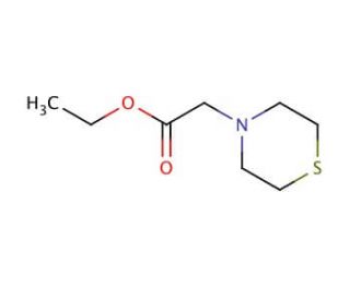 4-Thiomorpholine acetic acid, ethyl ester - chemical structure image