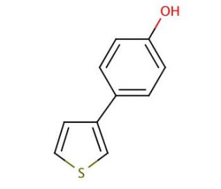 4-(Thiophen-3-yl)phenol (CAS 29886-67-7) - chemical structure image