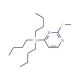 4-(Tributylstannyl)-2-thiomethylpyrimidine (CAS 123061-49-4) - chemical structure image
