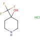4-(trifluoromethyl)piperidin-4-ol hydrochloride - chemical structure image