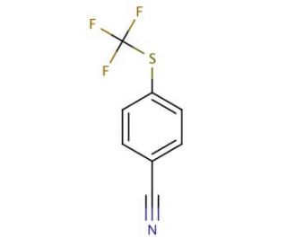 4-(Trifluoromethylthio)benzonitrile (CAS 332-26-3) - chemical structure image
