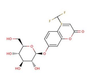 4-(Trifluoromethyl)umbelliferyl-&beta;-D-glucopyranoside (CAS 116981-86-3) - chemical structure image