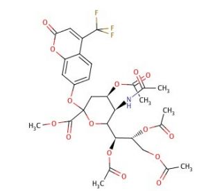 4-Trifluoromethylumbelliferyl Tetra-O-acetylated &alpha;-D-N-Acetylneuraminate Methyl Ester - chemical structure image