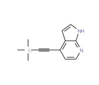 4-((Trimethylsilyl)ethynyl)-1H-pyrrolo[2,3-b]pyridine (CAS 1015609-91-2) - chemical structure image