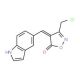 (4E)-3-(Chloromethyl)-4-(1H-indol-5-ylmethylene)-isoxazol-5(4H)-one - chemical structure image