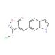 (4E)-3-(Chloromethyl)-4-(1H-indol-6-ylmethylene)-isoxazol-5(4H)-one - chemical structure image