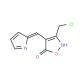 (4E)-3-(Chloromethyl)-4-(1H-pyrrol-2-ylmethylene)-isoxazol-5(4H)-one - chemical structure image