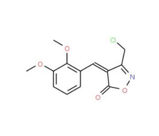 (4E)-3-(Chloromethyl)-4-(2,3-dimethoxybenzylidene)isoxazol-5(4H)-one - chemical structure image
