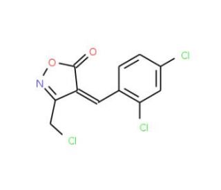 (4E)-3-(Chloromethyl)-4-(2,4-dichlorobenzylidene)-isoxazol-5(4H)-one - chemical structure image