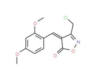 (4E)-3-(Chloromethyl)-4-(2,4-dimethoxybenzylidene)isoxazol-5(4H)-one - chemical structure image