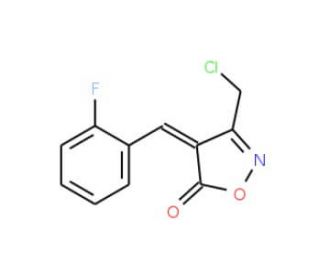 (4E)-3-(Chloromethyl)-4-(2-fluorobenzylidene)-isoxazol-5(4H)-one - chemical structure image